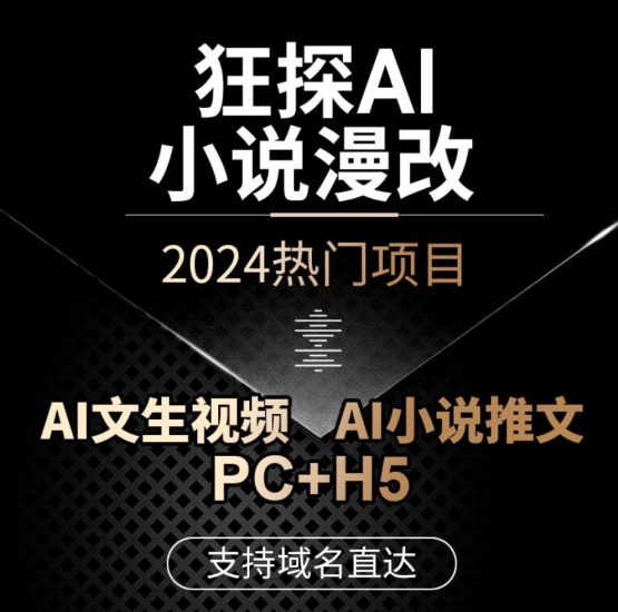 （2024超强吸金项目）AI-小说漫改、AI文生视频、AI小说推文，支持六大盈利模式，超强持续盈利能力，AI画图，视频合成均可赚客户差价！-济南壹软网络科技