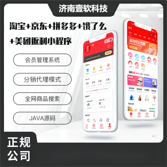 壹软淘宝京东拼多多美团饿了么优惠券小程序外卖CPS-济南壹软网络科技